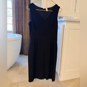 White House Black Market Classic Black Midi Dress